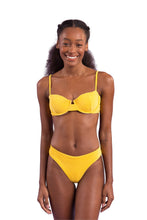 Carica l'immagine nel visualizzatore di Gallery, Model Front: Rio De Sol Slip Bottom Malibu-Yellow Ciao