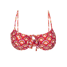 Carica l'immagine nel visualizzatore di Gallery, Product Front: Rio De Sol Reggiseno Top Floral-Scales Balconet-Tie