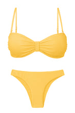 Carica l'immagine nel visualizzatore di Gallery, Product Front: Rio De Sol Completo Set Malibu-Yellow Bandeau-Duo Essential