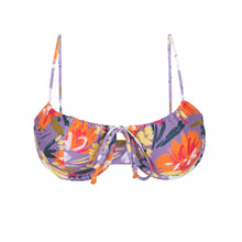 Carica l'immagine nel visualizzatore di Gallery, Product Front: Rio De Sol Reggiseno Top Garden-Flower Balconet-Tie
