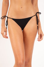Carica l'immagine nel visualizzatore di Gallery, Gallery: Rio De Sol Slip Bottom Shimmer-Black Cheeky-Tie-Gold