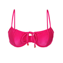 Carica l'immagine nel visualizzatore di Gallery, Product Front: Rio De Sol Reggiseno Top Shimmer-Olinda Balconet-Tie