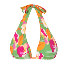 Carica l'immagine nel visualizzatore di Gallery, Product Front: Rio De Sol Reggiseno Top Green-Bloom Halter-Double