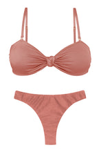 Carica l'immagine nel visualizzatore di Gallery, Product Front: Rio De Sol Completo Set Shimmer-Copper Bandeau-Joy Nice-Fio