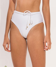 Carica l'immagine nel visualizzatore di Gallery, Image 11: Rio De Sol Slip Bottom Shimmer-White Belted-High-Waist