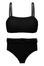 Carica l'immagine nel visualizzatore di Gallery, Product Front: Rio De Sol Completo Set St-Tpz-Black Reto Hotpant-High