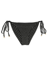 Carica l'immagine nel visualizzatore di Gallery, Product Front: Rio De Sol Slip Bottom Linea-Black Cheeky-Tie