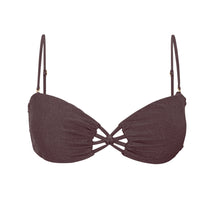 Carica l'immagine nel visualizzatore di Gallery, Product Front: Rio De Sol Reggiseno Top Malibu-Ebano Bandeau-Iris
