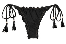 Carica l'immagine nel visualizzatore di Gallery, Product Front: Rio De Sol Slip Bottom Shimmer-Black Frufru-Fio