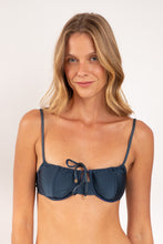 Carica l'immagine nel visualizzatore di Gallery, Gallery: Rio De Sol Reggiseno Top Shimmer-Shark Balconet-Tie