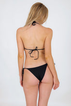Carica l'immagine nel visualizzatore di Gallery, Model Back: Rio De Sol Reggiseno Top Nero Tri-Inv