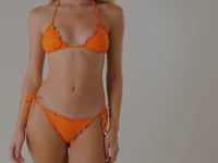 Carica e avvia il video nel visualizzatore di galleria, Video: Rio De Sol Slip Bottom Dots-Orange Frufru