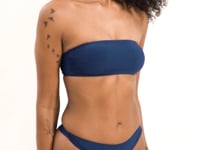 Carica e avvia il video nel visualizzatore di galleria, Video: Rio De Sol Reggiseno Top Navy Bandeau-Reto