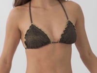 Carica e avvia il video nel visualizzatore di galleria, Video: Rio De Sol Reggiseno Top Radiante-Black Frufru