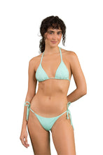 Carica l'immagine nel visualizzatore di Gallery, Model Front: Rio De Sol Slip Bottom Malibu-Menta Cheeky-Tie
