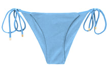 Carica l'immagine nel visualizzatore di Gallery, Product Front: Rio De Sol Slip Bottom Shimmer-Baltic-Sea Cheeky-Tie