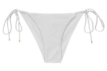 Carica l'immagine nel visualizzatore di Gallery, Product Front: Rio De Sol Slip Bottom Shimmer-White Cheeky-Rope