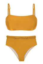 Carica l'immagine nel visualizzatore di Gallery, Product Front: Rio De Sol Completo Set Damasco Bandeau-Reto Hotpants