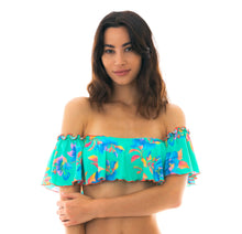 Carica l'immagine nel visualizzatore di Gallery, Image 06: Rio De Sol Reggiseno Top Acqua Flora Babado