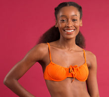 Carica l'immagine nel visualizzatore di Gallery, Image 09: Rio De Sol Reggiseno Top Dots-Orange Balconet-Tie