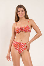 Carica l'immagine nel visualizzatore di Gallery, Model Front: Rio De Sol Reggiseno Top Floral-Scales Balconet-Tie