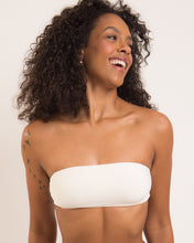 Carica l'immagine nel visualizzatore di Gallery, Gallery: Rio De Sol Reggiseno Top Off-White Bandeau-Reto