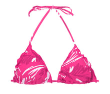 Carica l'immagine nel visualizzatore di Gallery, Product Front: Rio De Sol Reggiseno Top Pink-Palms Frufru