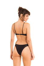 Carica l'immagine nel visualizzatore di Gallery, Model Back: Rio De Sol Reggiseno Top Shimmer-Black Bandeau-Joy