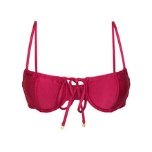 Carica l'immagine nel visualizzatore di Gallery, Product Front: Rio De Sol Reggiseno Top Shimmer-Desejo Balconet-Tie