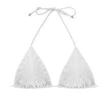 Carica l'immagine nel visualizzatore di Gallery, Product Front: Rio De Sol Reggiseno Top Shimmer-White Tri-Rope