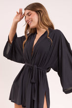Carica l'immagine nel visualizzatore di Gallery, Image 05: Rio De Sol Caftano / Copricostume Black Kimono
