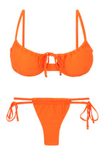 Carica l'immagine nel visualizzatore di Gallery, Product Front: Rio De Sol Completo Set Dots-Orange Balconet-Tie Pipa
