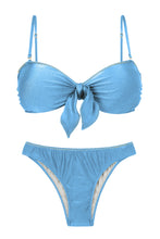 Carica l'immagine nel visualizzatore di Gallery, Product Front: Rio De Sol Completo Set Shimmer-Baltic-Sea Bandeau-Knot Essential
