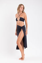 Carica l'immagine nel visualizzatore di Gallery, Image 03: Rio De Sol Gonna Da Spiaggia Nero Long-Skirt-Knot

