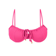 Carica l'immagine nel visualizzatore di Gallery, Product Front: Rio De Sol Reggiseno Top Mtx-Ultrapink Balconet-Tie

