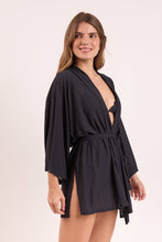 Carica l'immagine nel visualizzatore di Gallery, Image 03: Rio De Sol Caftano / Copricostume Black Kimono
