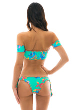 Carica l'immagine nel visualizzatore di Gallery, Model Back: Rio De Sol Reggiseno Top Acqua Flora Off Shoulder
