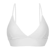 Carica l'immagine nel visualizzatore di Gallery, Product Front: Rio De Sol Reggiseno Top Cotele-Branco Tri-Tank
