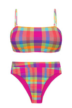 Carica l'immagine nel visualizzatore di Gallery, Product Front: Rio De Sol Completo Set Tulip-Garden Bandeau-Reto Hotpant-Cos
