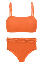 Carica l'immagine nel visualizzatore di Gallery, Product Front: Rio De Sol Completo Set St-Tpz-Tangerina Reto Hotpant-High
