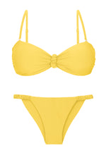 Carica l'immagine nel visualizzatore di Gallery, Product Front: Rio De Sol Completo Set Amarelo Bandeau-Crispy Cheeky-Crispy
