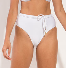 Carica l&#39;immagine nel visualizzatore di Gallery, Bottom Shimmer-White Belted-High-Waist
