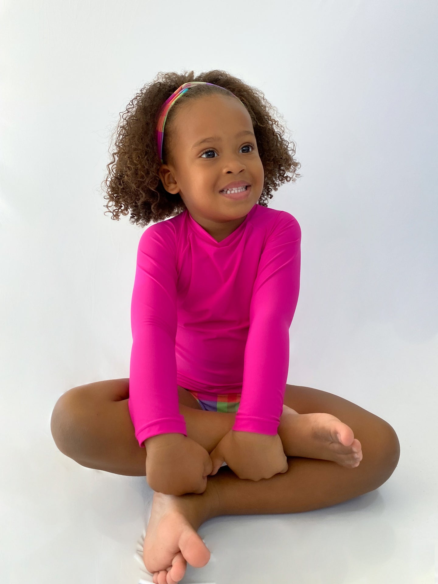 Model Front: Rio De Sol Protezioni Da Eruzioni Amaranto Rash-Guard Kids