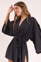 Carica l&#39;immagine nel visualizzatore di Gallery, Image 05: Rio De Sol Caftano / Copricostume Black Kimono

