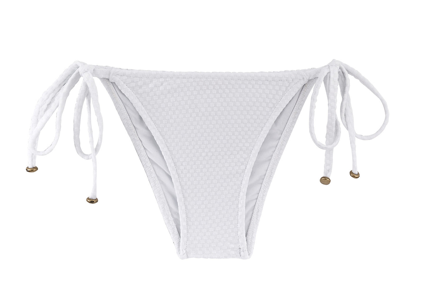 Product Front: Rio De Sol Slip Bottom Cloque Branco Balconet