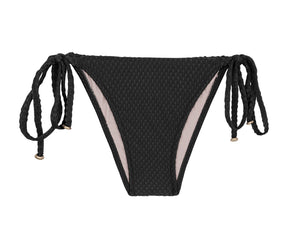 Product Front: Rio De Sol Slip Bottom Cloque Preto Balconet