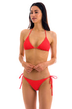 Carica l&#39;immagine nel visualizzatore di Gallery, Model Front: Rio De Sol Slip Bottom Cotele-Tomate Ibiza
