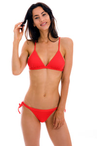 Model Front: Rio De Sol Slip Bottom Cotele-Tomate Rio