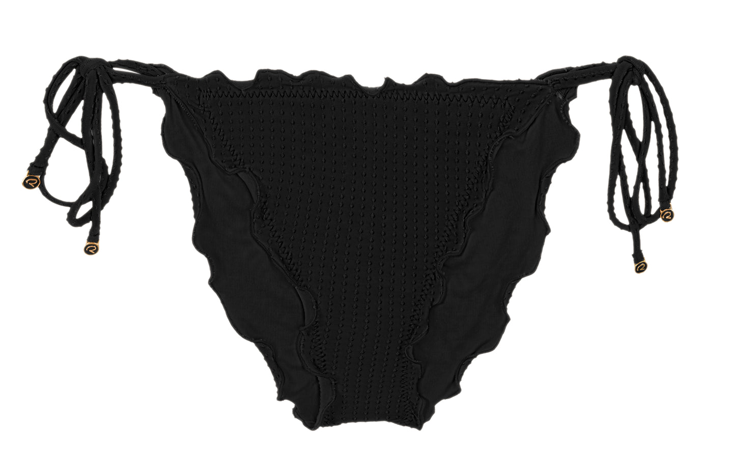 Product Front: Rio De Sol Slip Bottom Dots-Black Frufru-Comfy