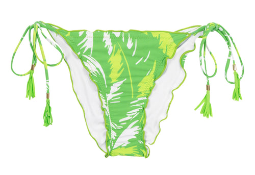 Product Front: Rio De Sol Slip Bottom Green-Palms Frufru-Comfy